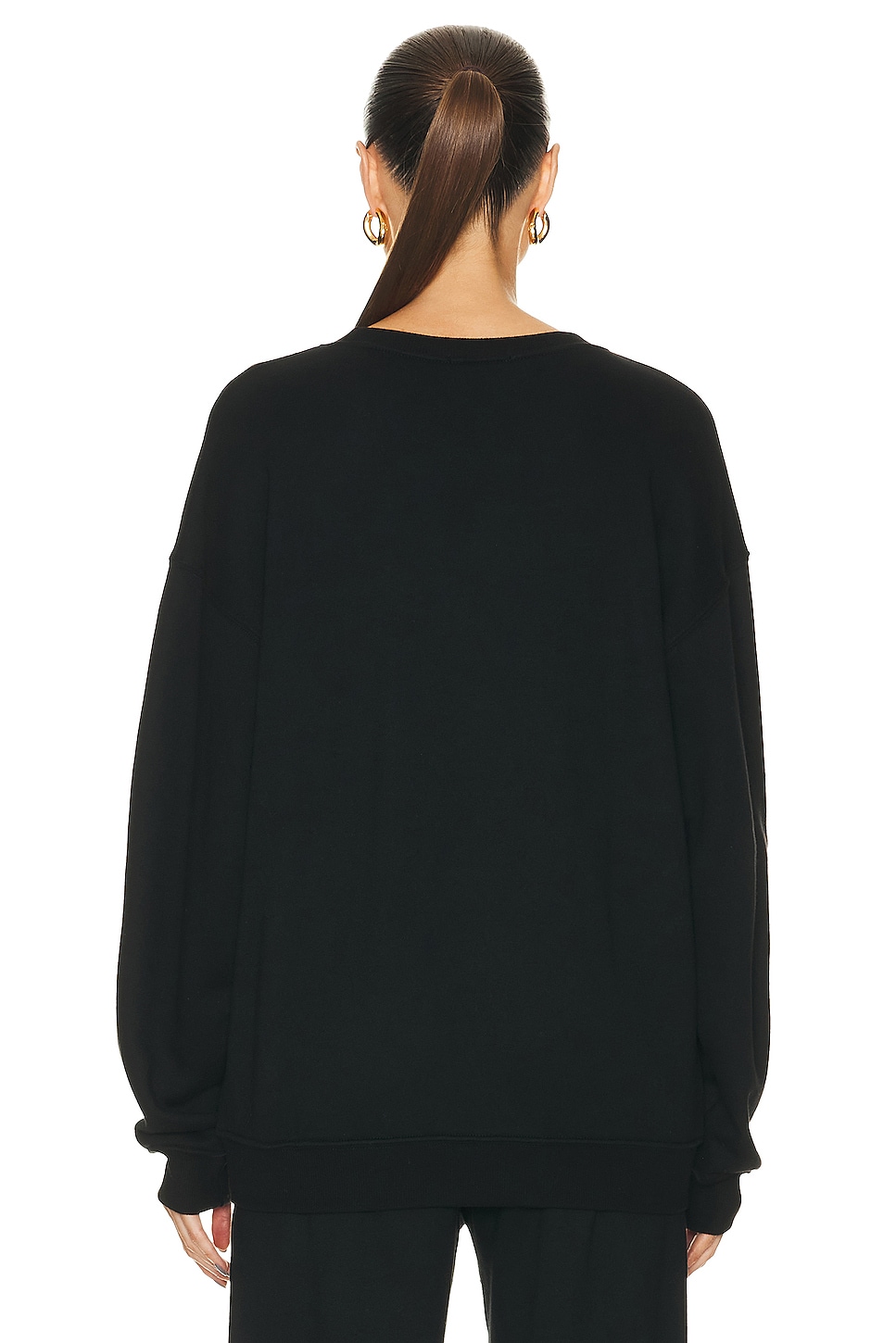 Eterne Oversized Crewneck Sweatshirt in Black | FWRD
