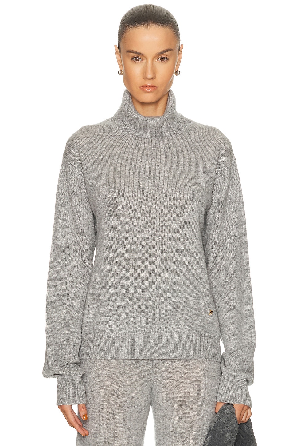 Image 1 of Eterne Keaton Cashmere Sweater in Grey
