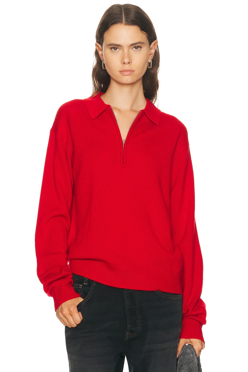 Image 1 of Eterne Blaise Cashmere Sweater in Rouge