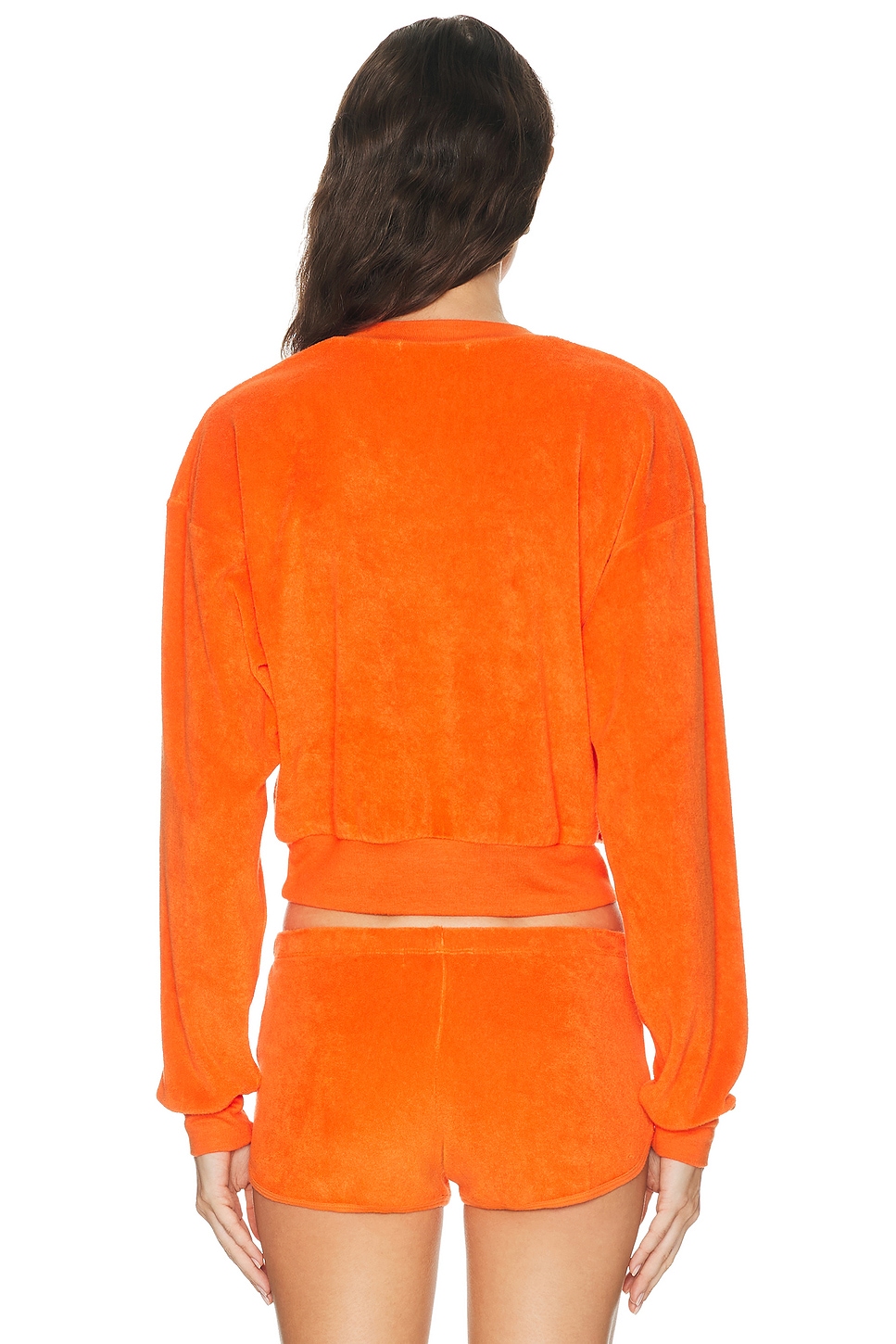 Eterne Cropped V-Neck Terry Sweatshirt | Thumbnail 3