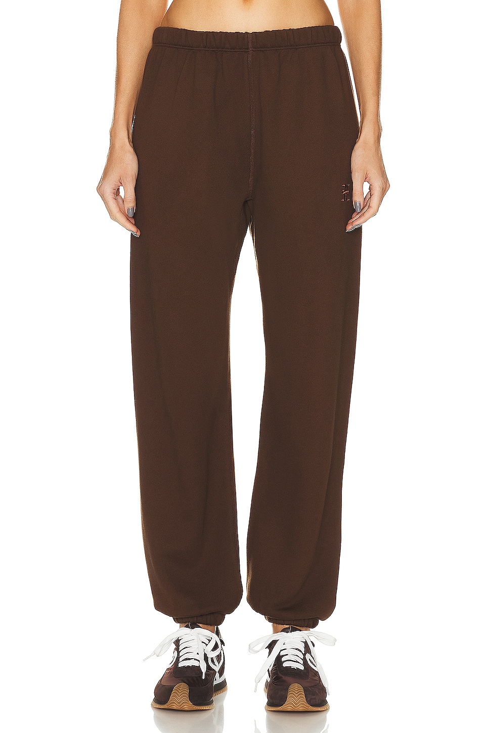 Image 1 of Eterne Classic Sweatpant in Heather Brown
