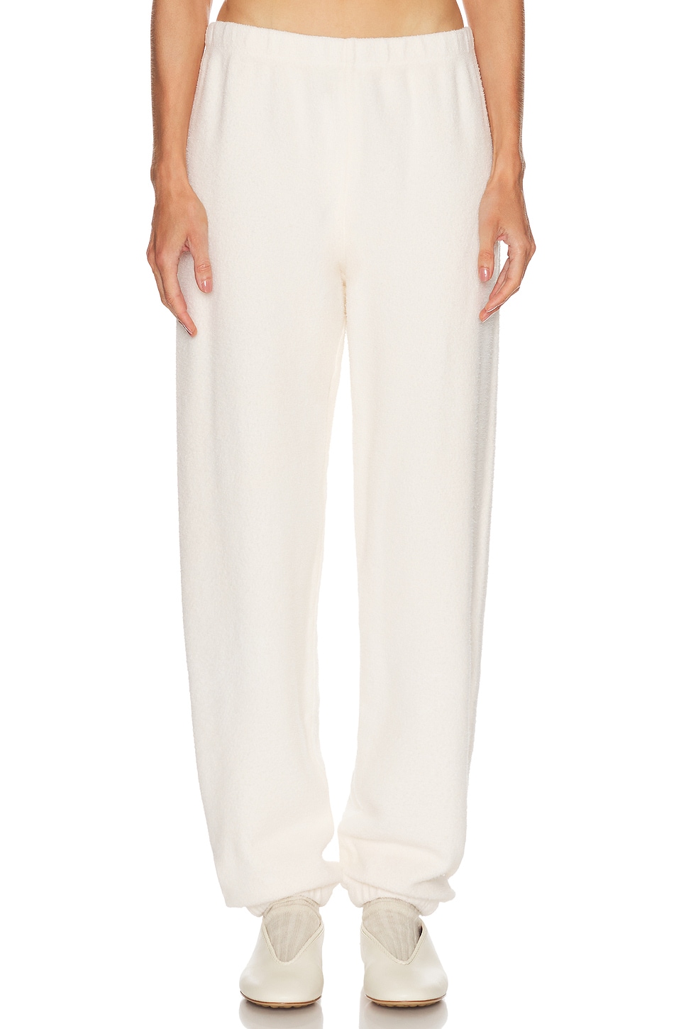 Éterne Classic Reverse French Terry Sweatpant In White