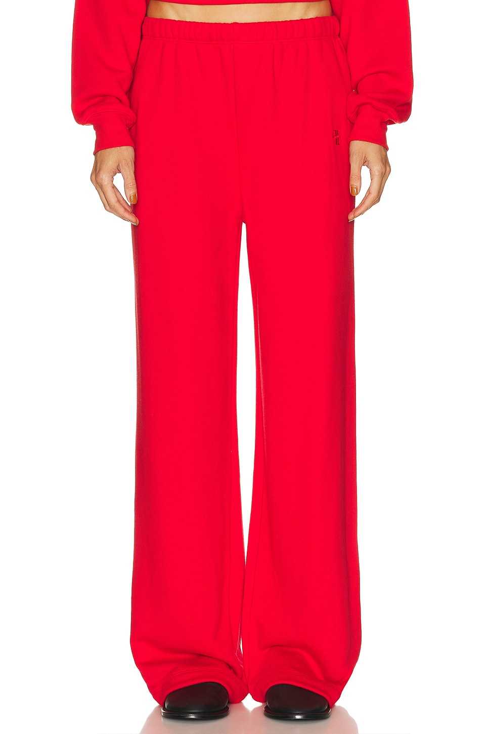 Éterne Oversized Wide Leg Sweatpant In Red