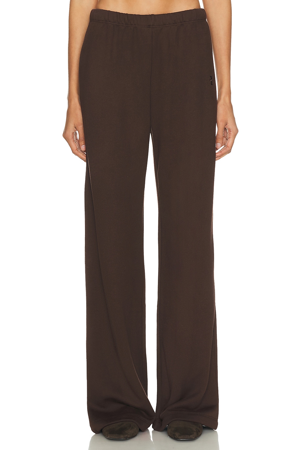 Image 1 of Eterne Oversized Wide Leg Sweatpant in Espresso