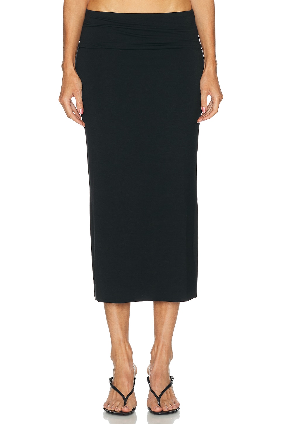 ÉTERNE Elsa Soft Jersey Midi Skirt