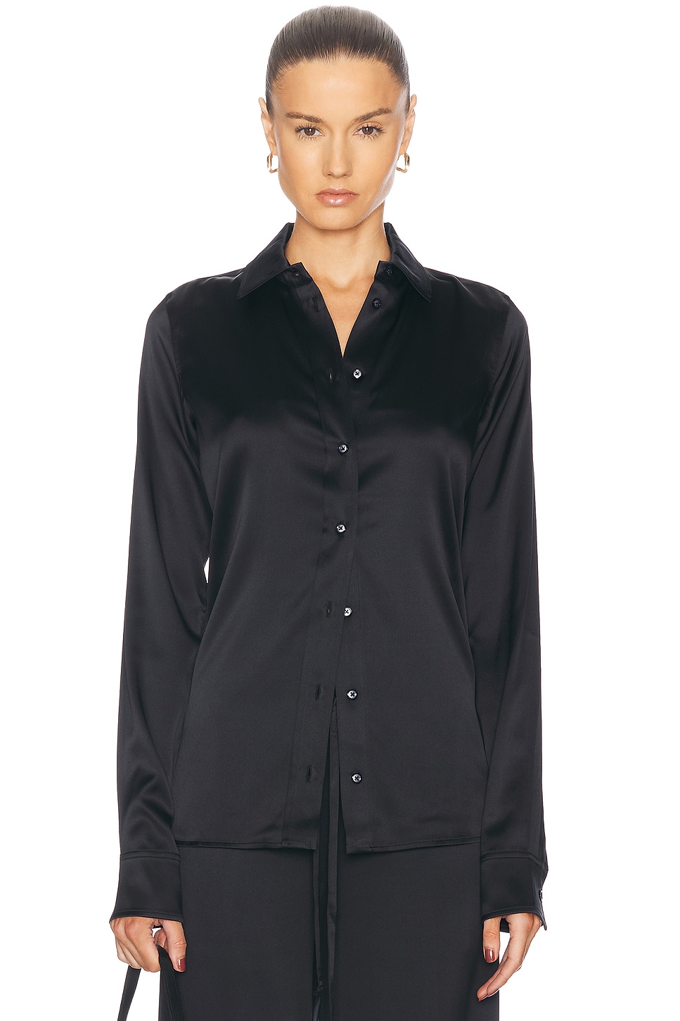 Eterne Constance Button Down Shirt in Black