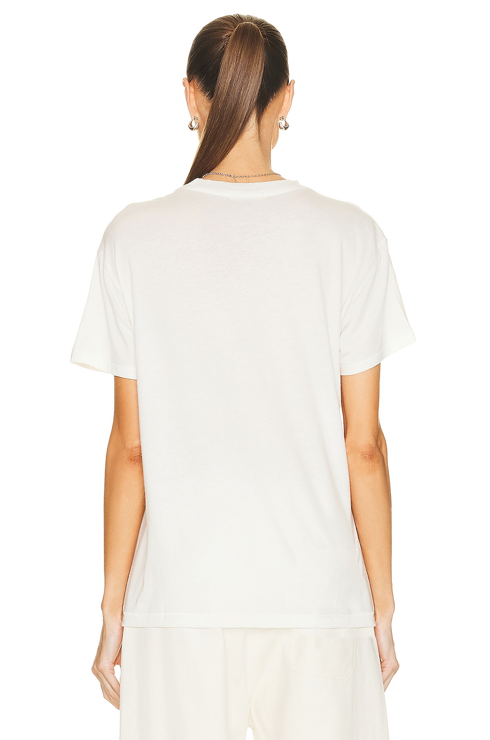 Eterne Short Sleeve Boyfriend Tee in Ivory FWRD