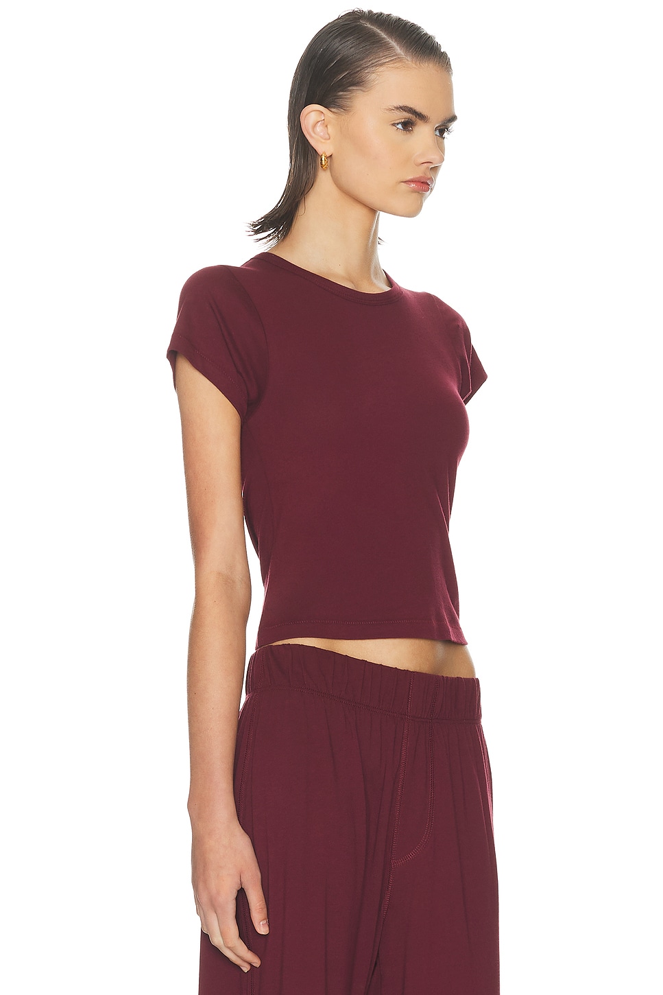 Éterne Baby Cotton And Modal-blend Jersey T-shirt In Burgundy