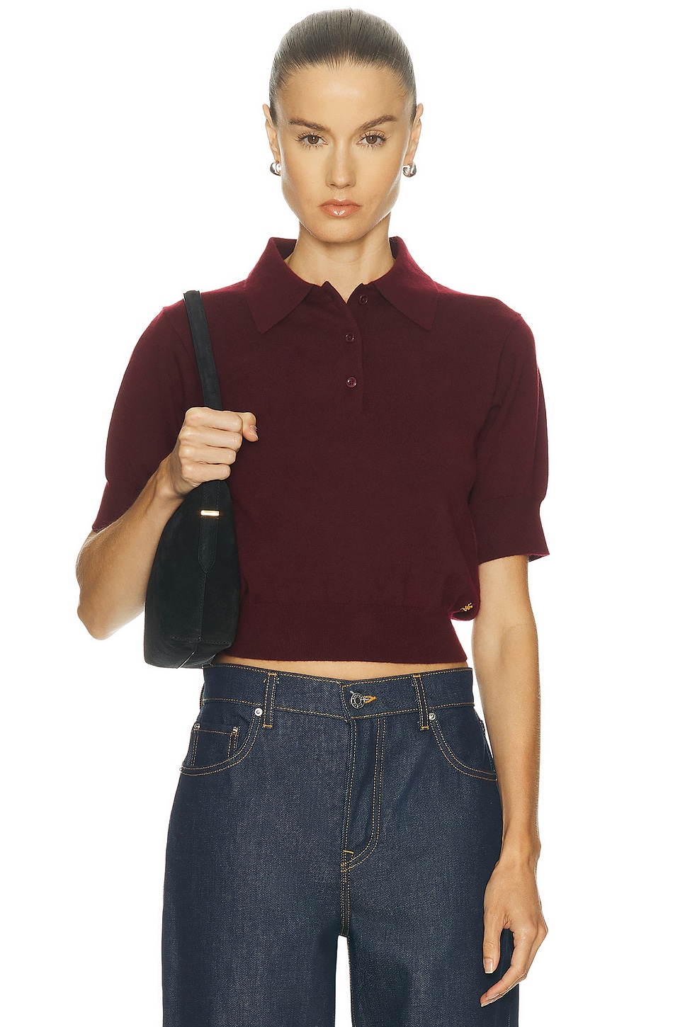 Image 1 of Eterne Journey Cashmere Top in Oxblood