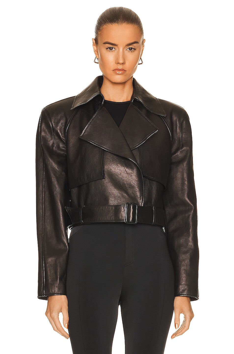 ET OCHS Parker Leather Jacket in Black | FWRD