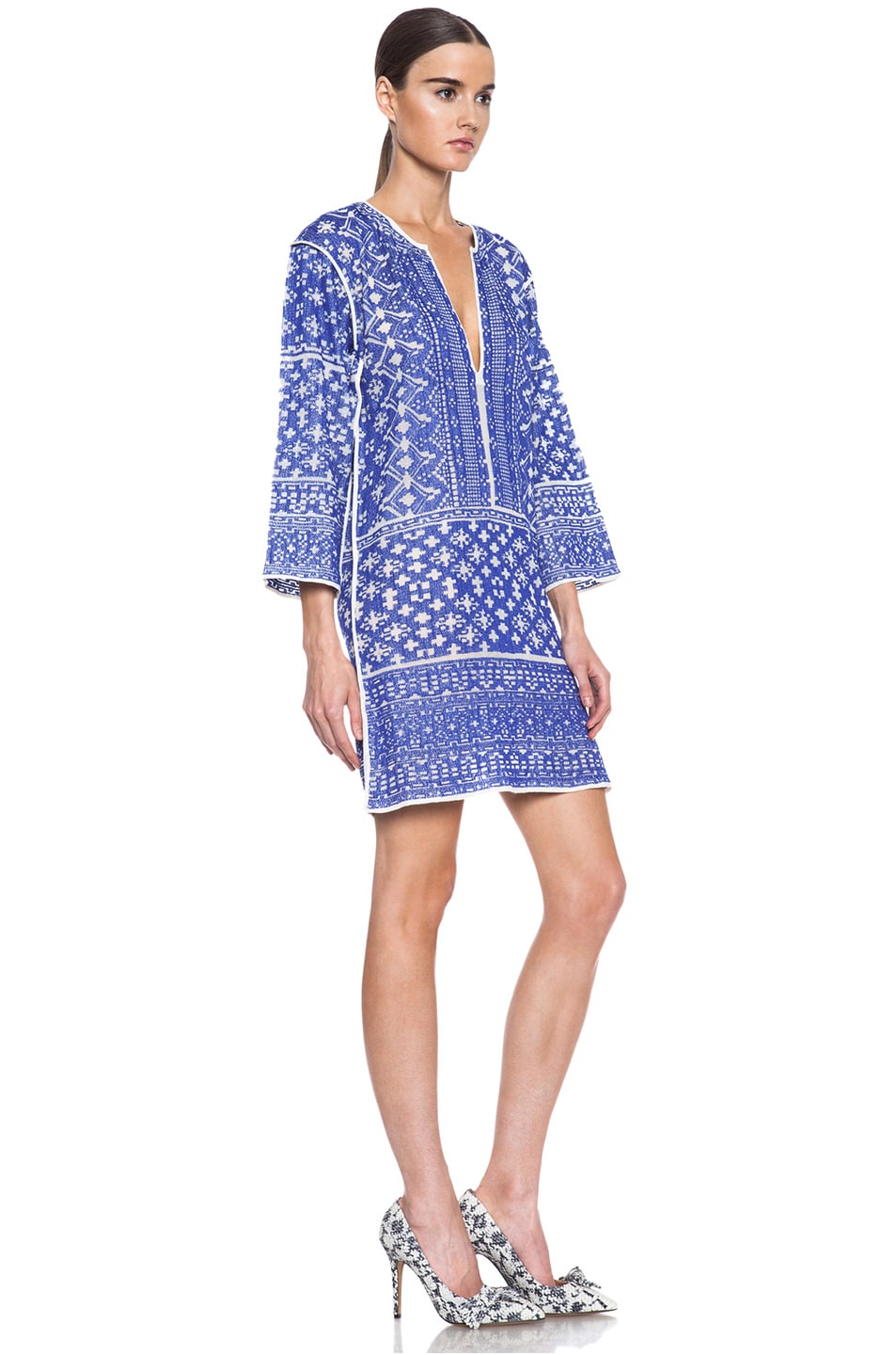 Isabel Marant Etoile Bloom Knit Dress in Blue | FWRD