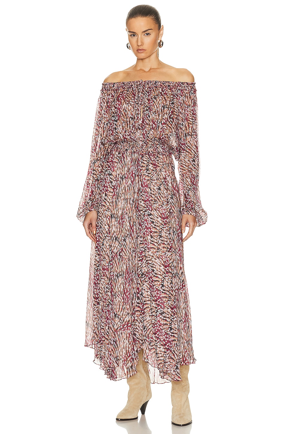 Image 1 of Isabel Marant Etoile Volga Dress in Raspberry