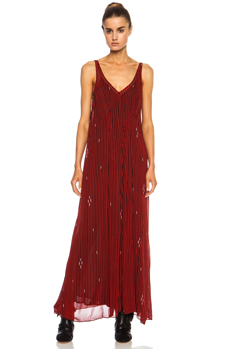 Image 1 of Isabel Marant Etoile Cassidy Printed Viscose Dress in Red