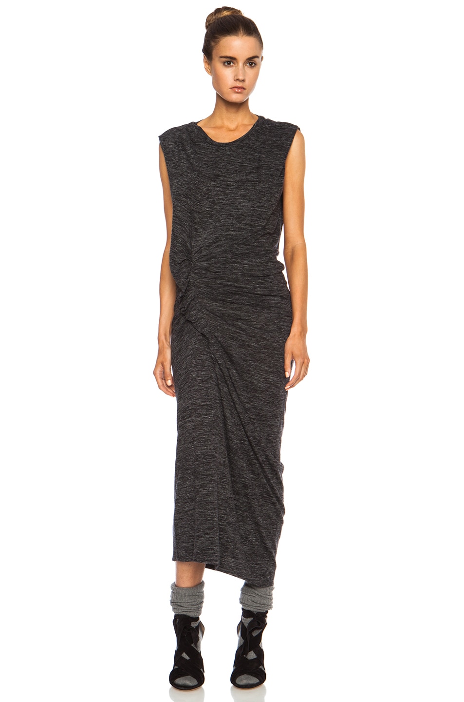Image 1 of Isabel Marant Etoile Mathis Stretch Jersey Dress in Anthracite