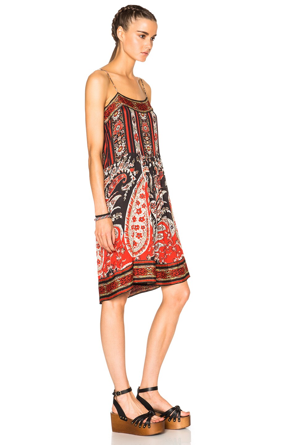 Isabel Marant Etoile Trani Paisley Print Dress in Black FWRD