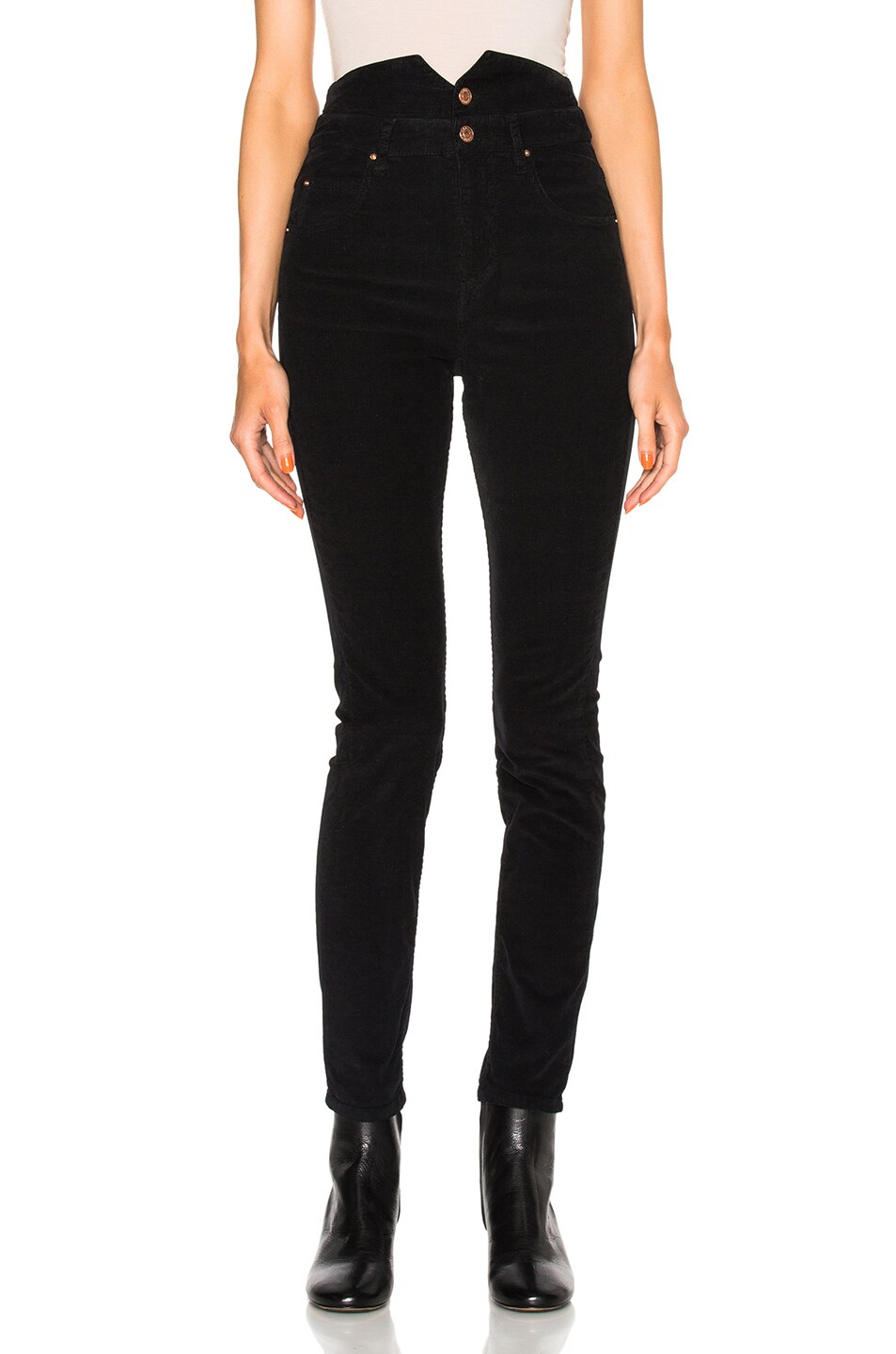 Image 1 of Isabel Marant Etoile Farley High Waisted Jeans in Black