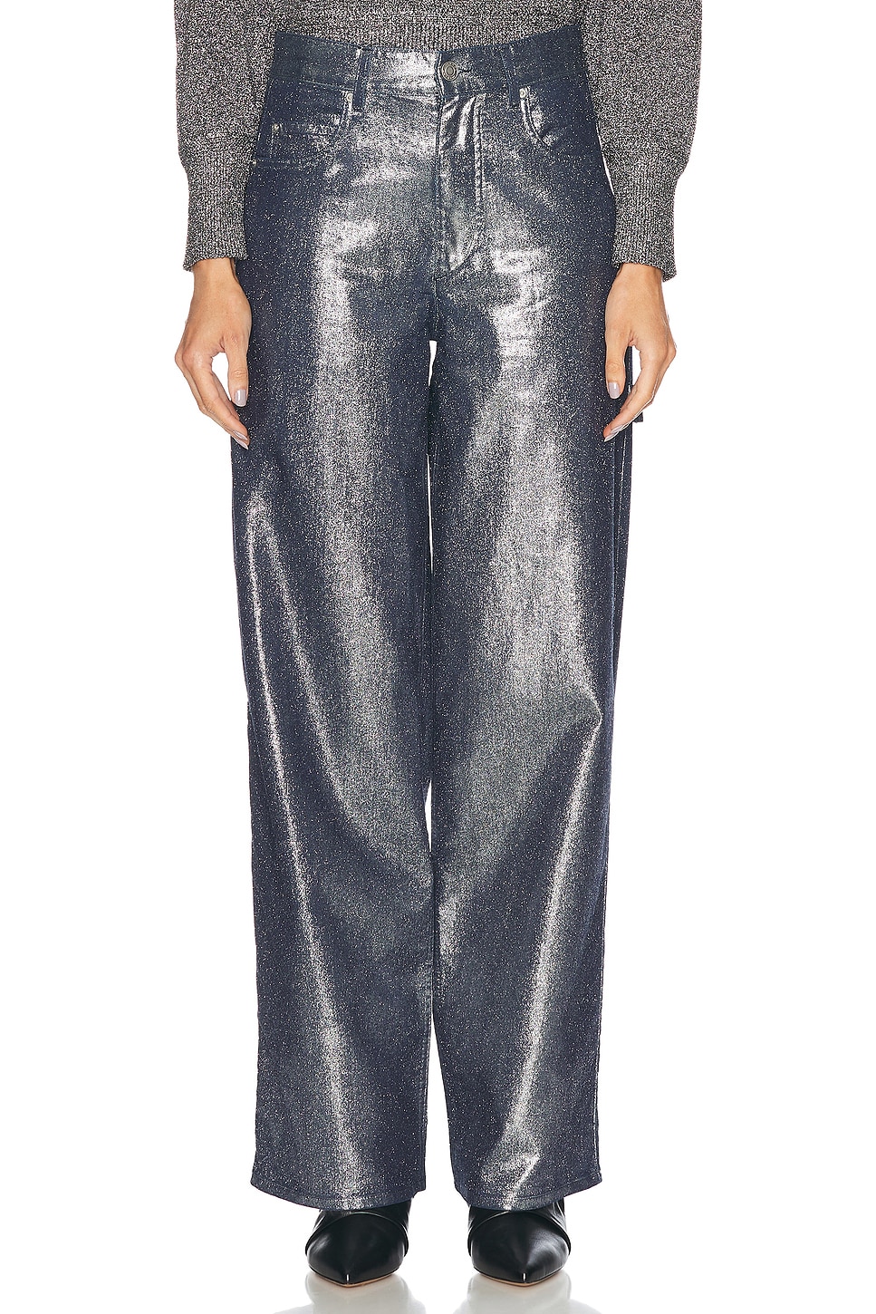 Image 1 of Isabel Marant Etoile Cover Straight Leg in Silver