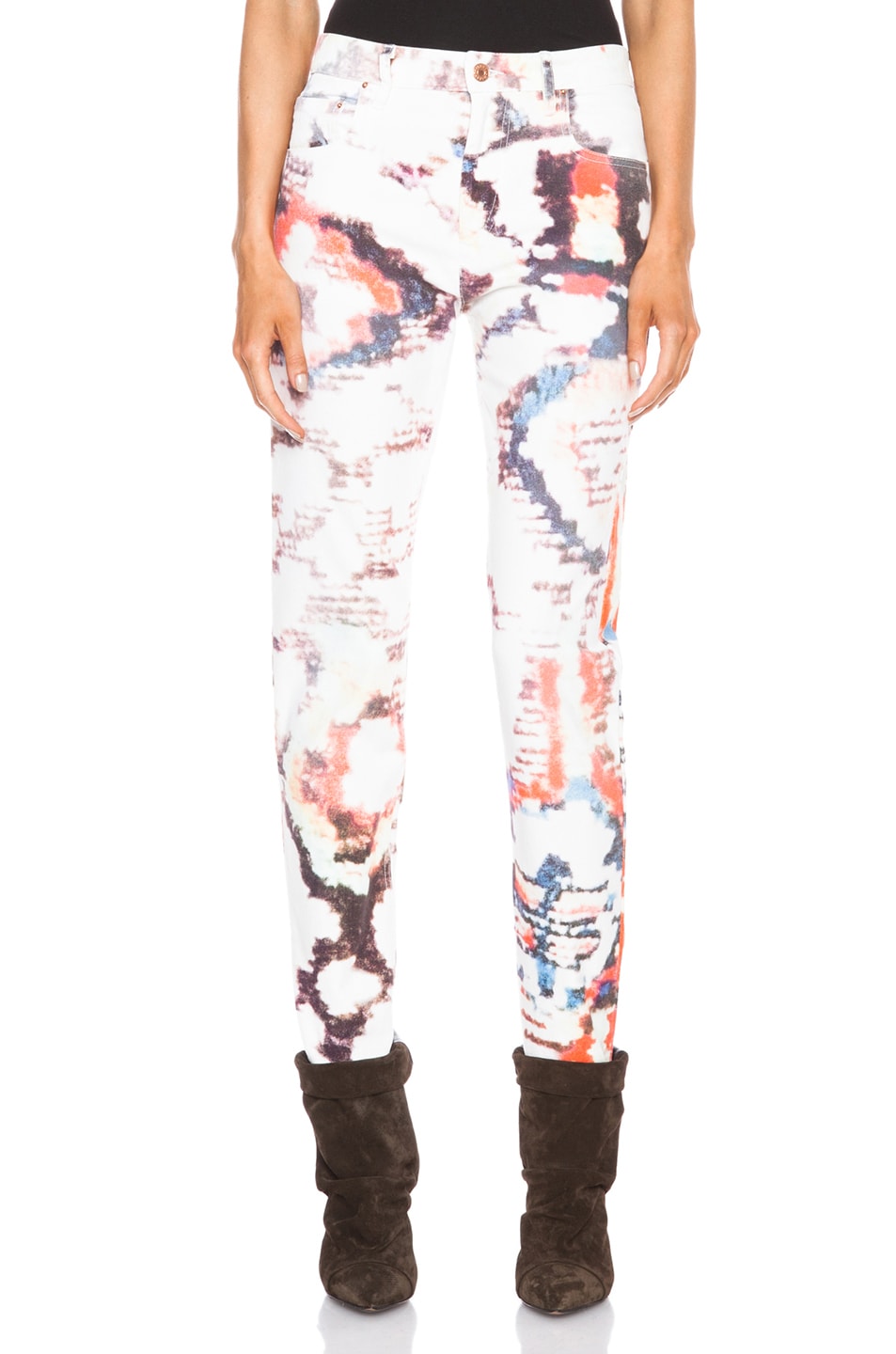 Image 1 of Isabel Marant Etoile Ralone Printed Jean in White
