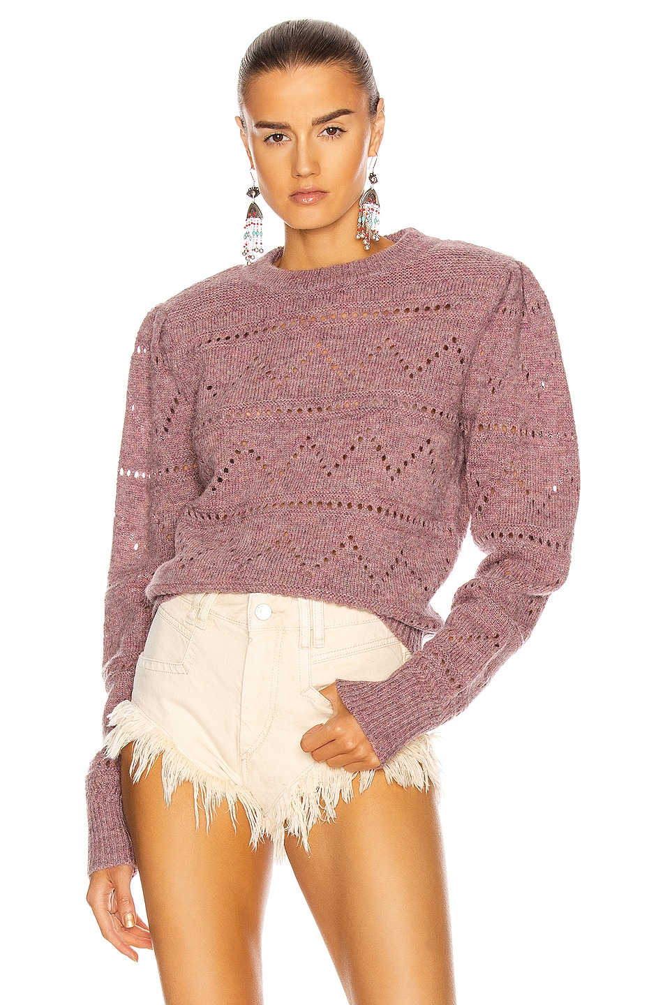 Image 1 of Isabel Marant Etoile Norma Sweater in Rosewood