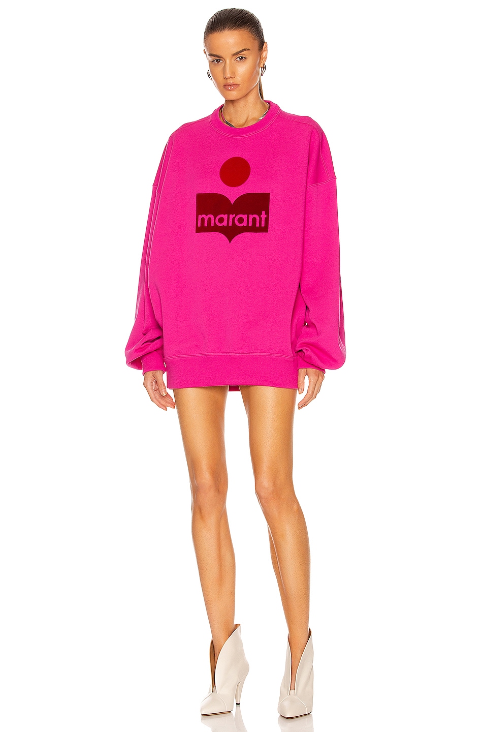 Isabel Marant Etoile Mindy Sweatshirt in Neon Pink | FWRD