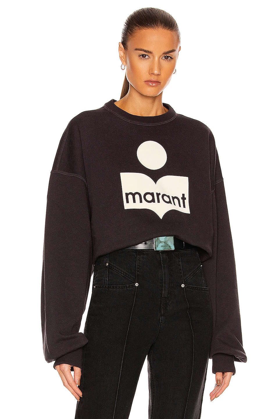 Image 1 of Isabel Marant Etoile Mindy Sweatshirt in Faded Black