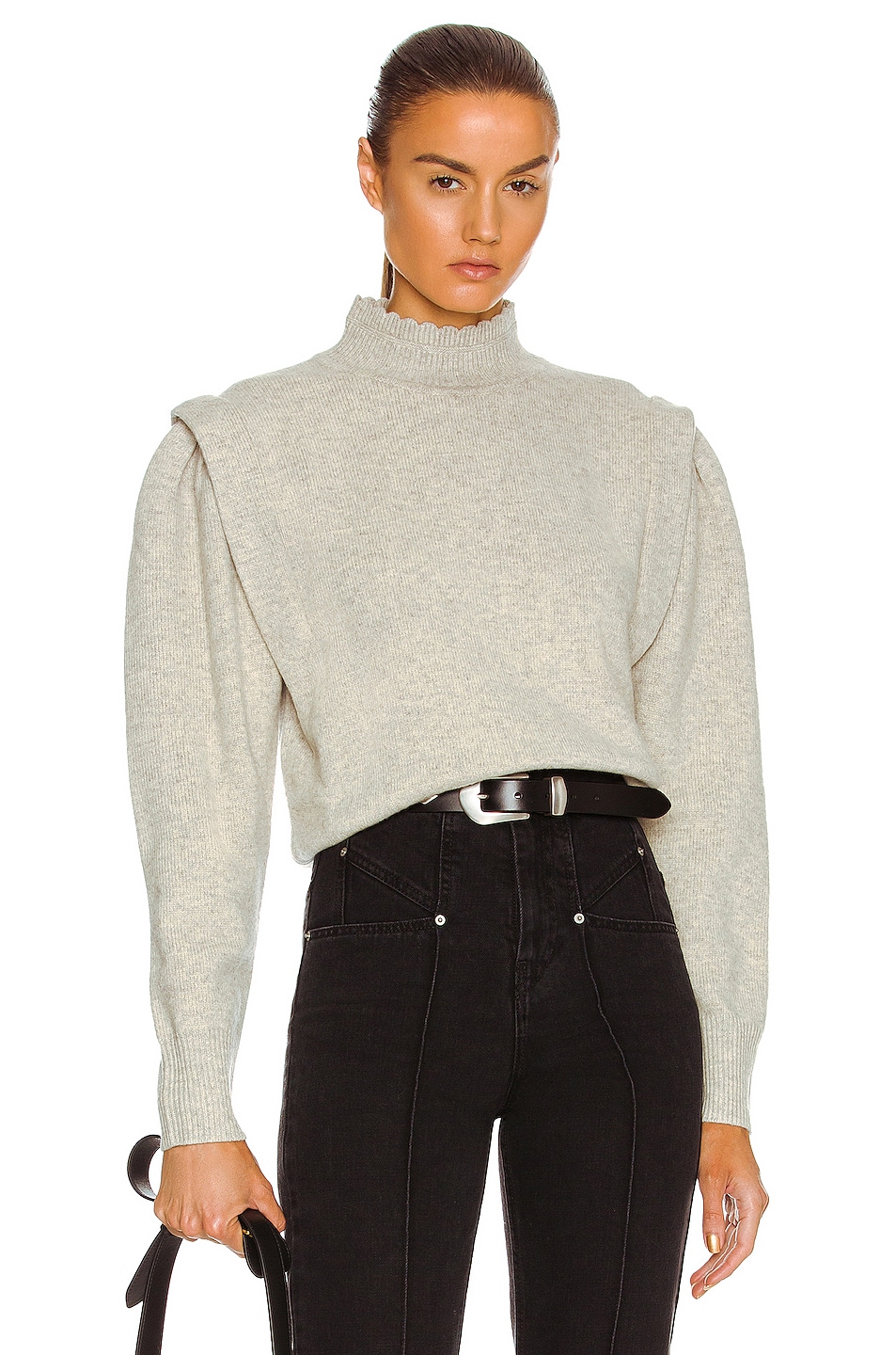 Image 1 of Isabel Marant Etoile Lucile Sweater in Light Grey