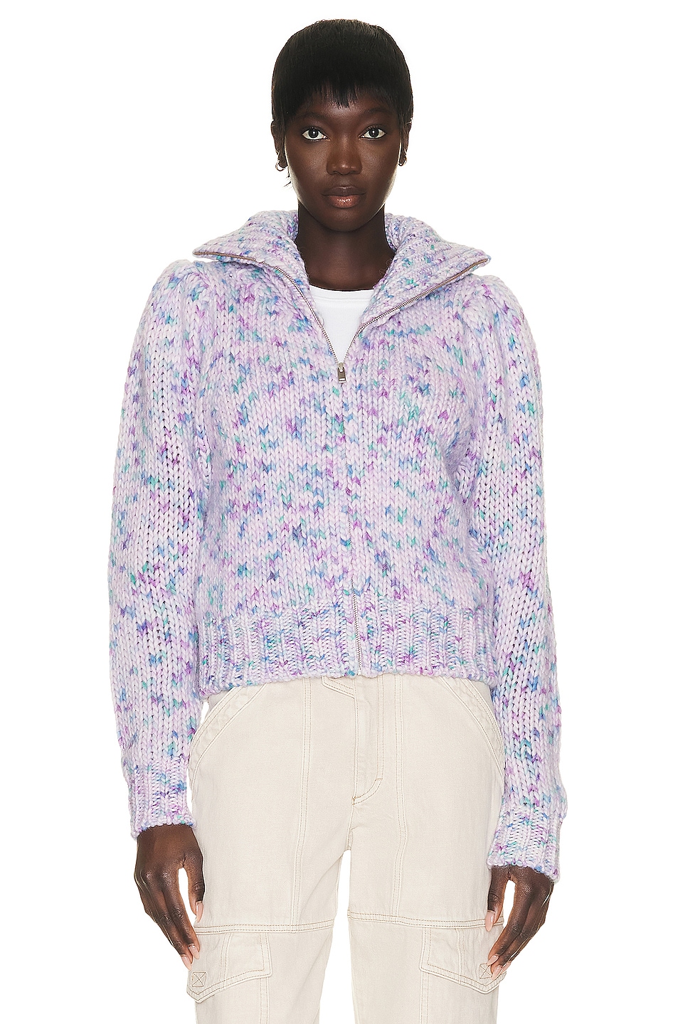 Image 1 of Isabel Marant Etoile Clea Wool Sweater in Lavender