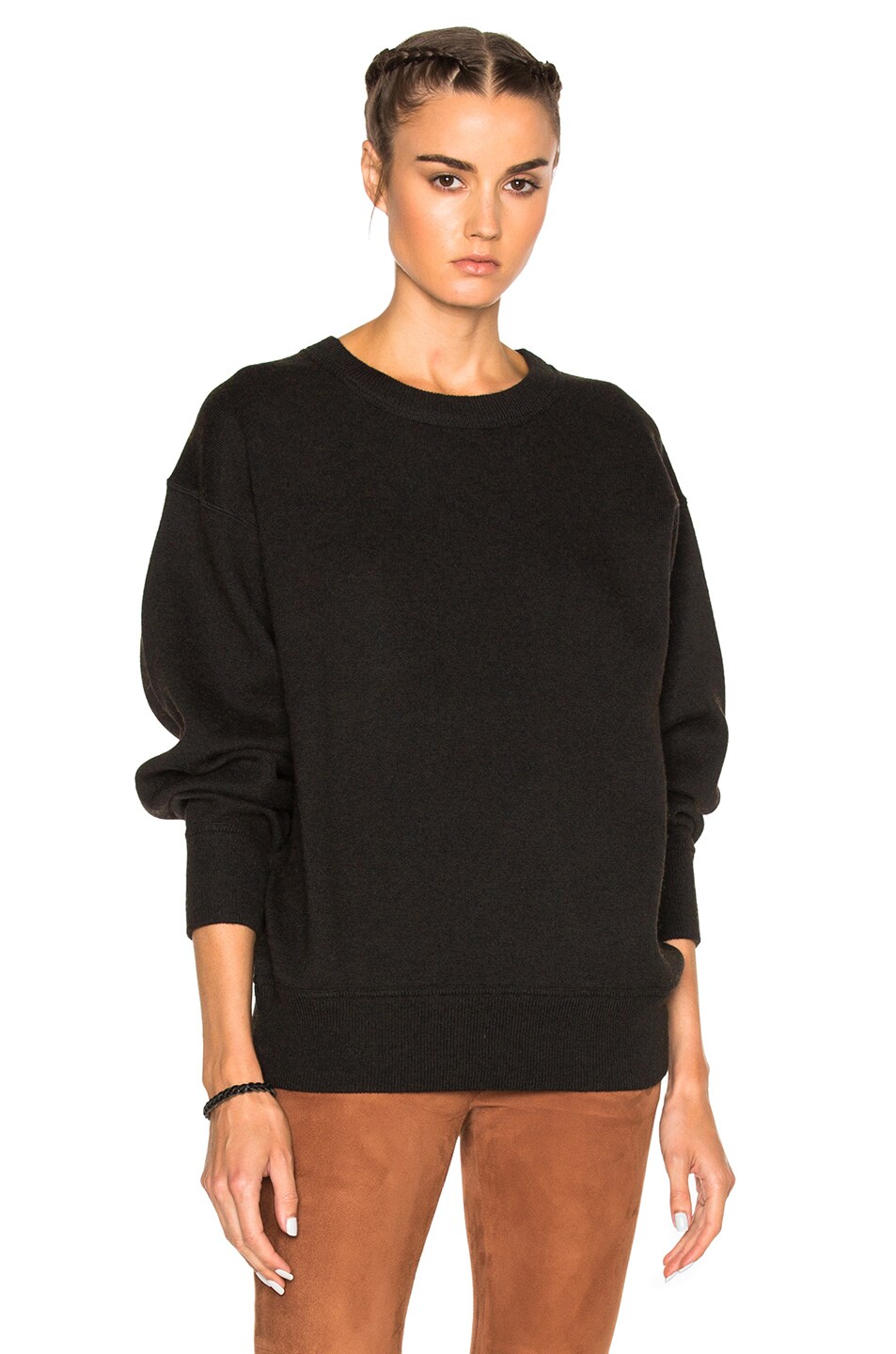 Image 1 of Isabel Marant Etoile Benton Double Regular Sweater in Faded Black