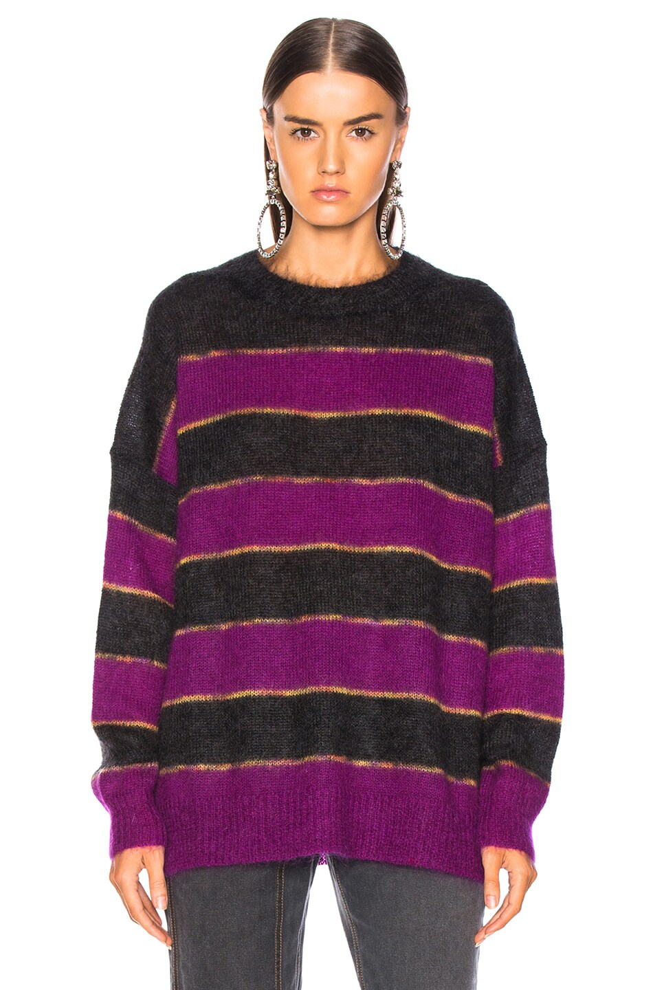 Isabel Marant Etoile Reece Sweater in Faded Black & Purple | FWRD