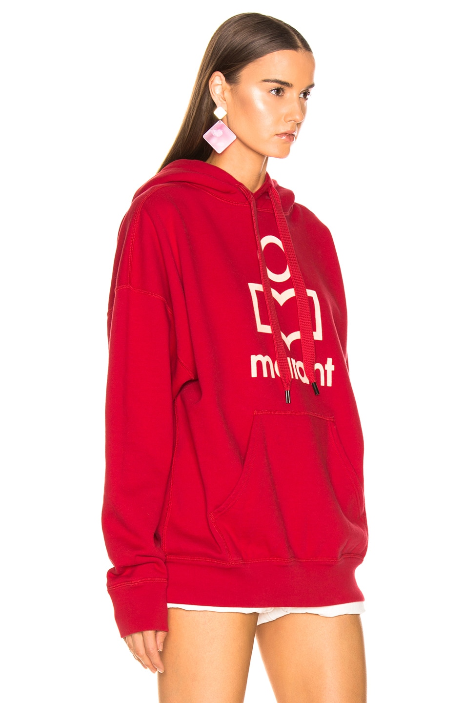 Isabel Marant Etoile Mansel Hoodie in Red | FWRD