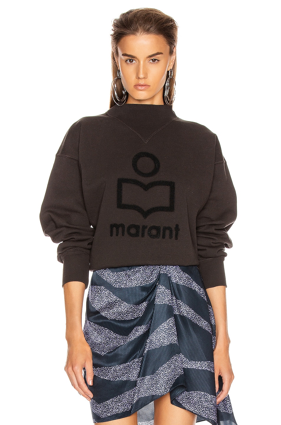 Image 1 of Isabel Marant Etoile Moby Sweater in Faded Black & Black