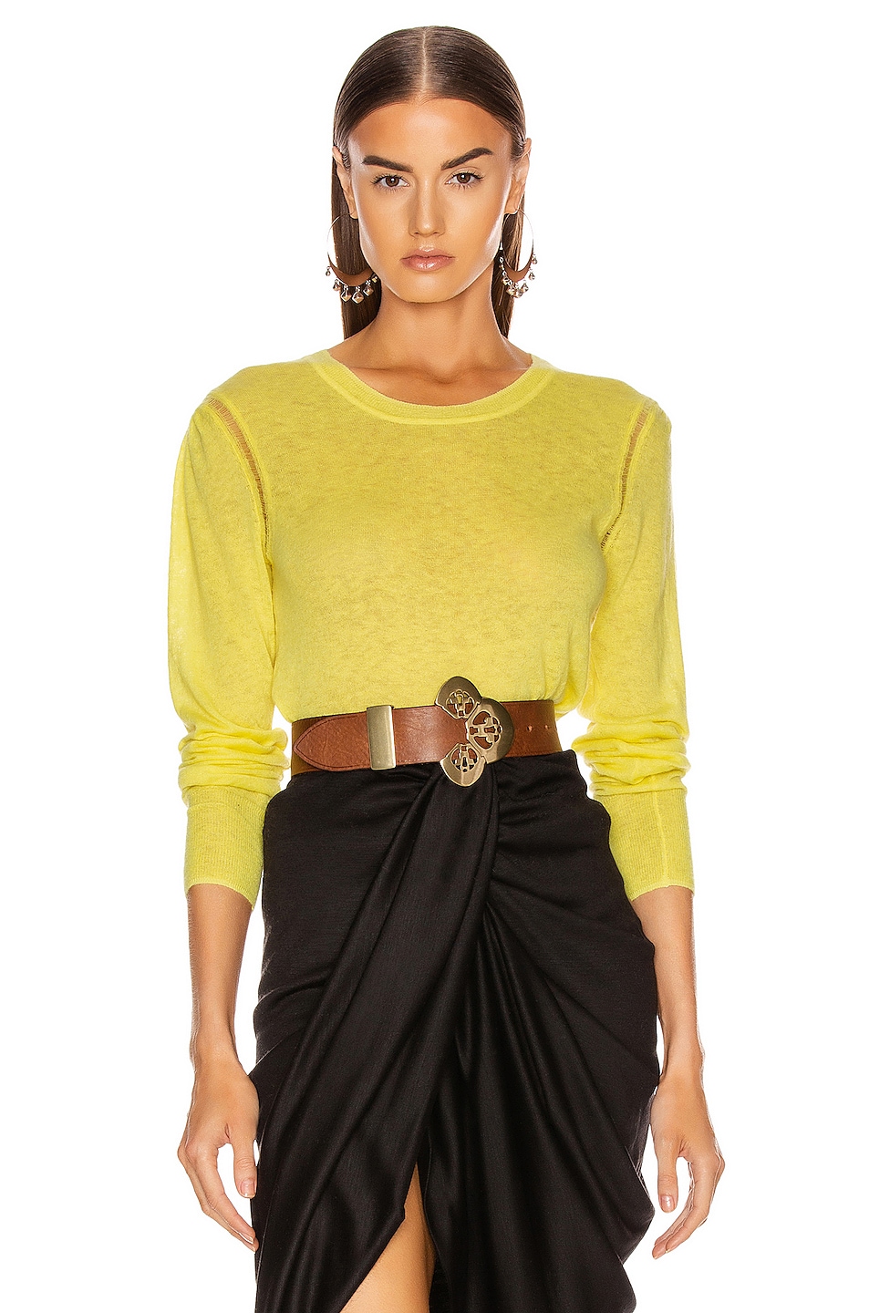 Image 1 of Isabel Marant Etoile Fania Sweater in Yellow