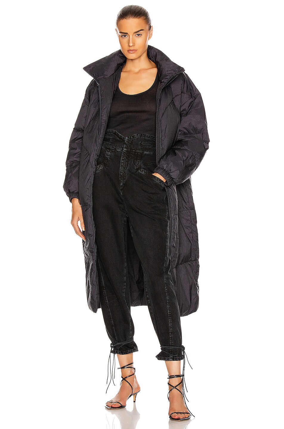 Isabel Marant Etoile Crayao Coat in Faded Black | FWRD