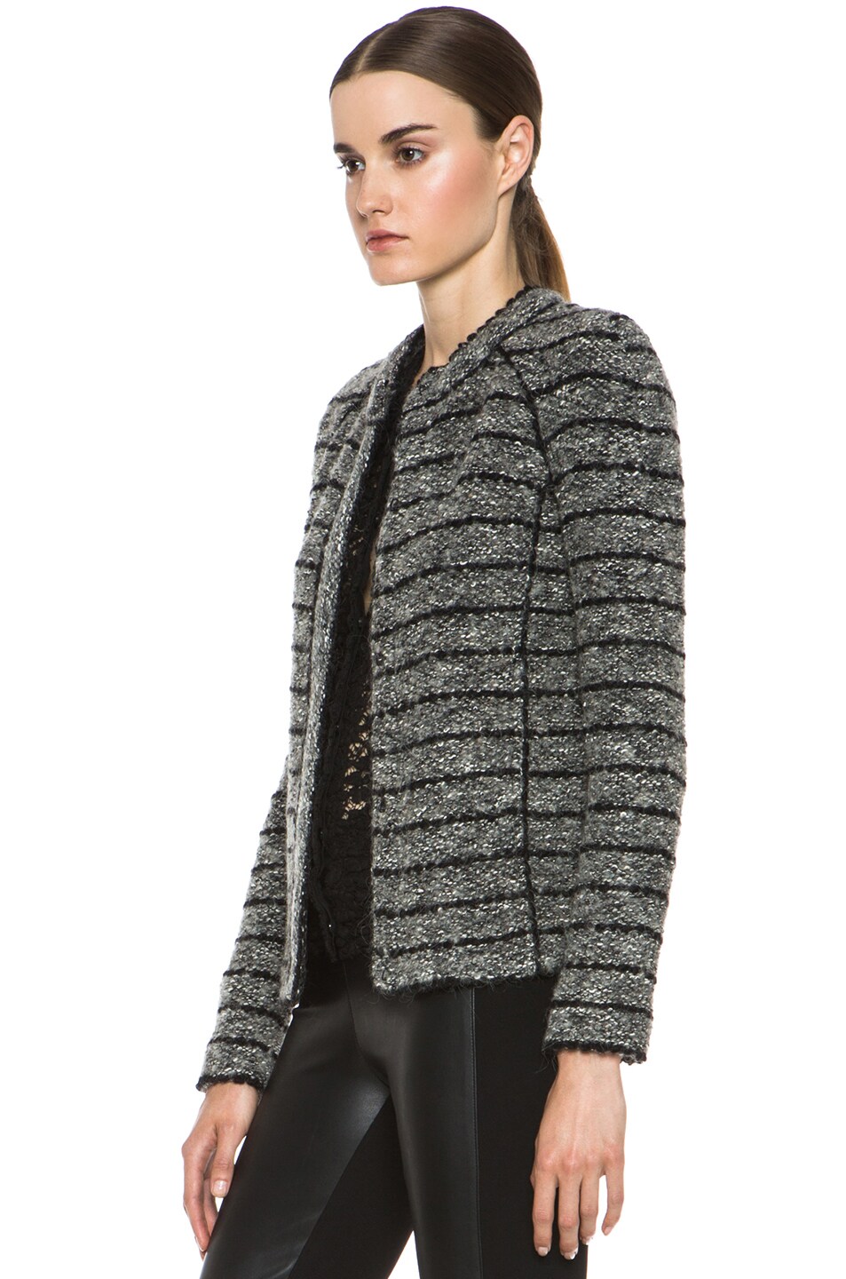 Isabel Marant Etoile Iona Cowens Knit Jacket in Grey | FWRD
