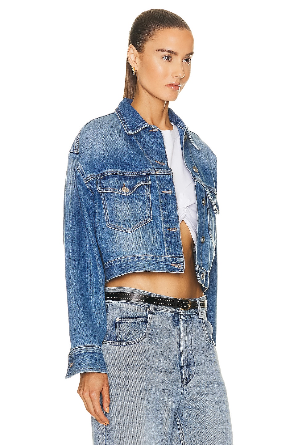 Isabel Marant Etoile Tadia Denim Jacket in Light Blue | FWRD