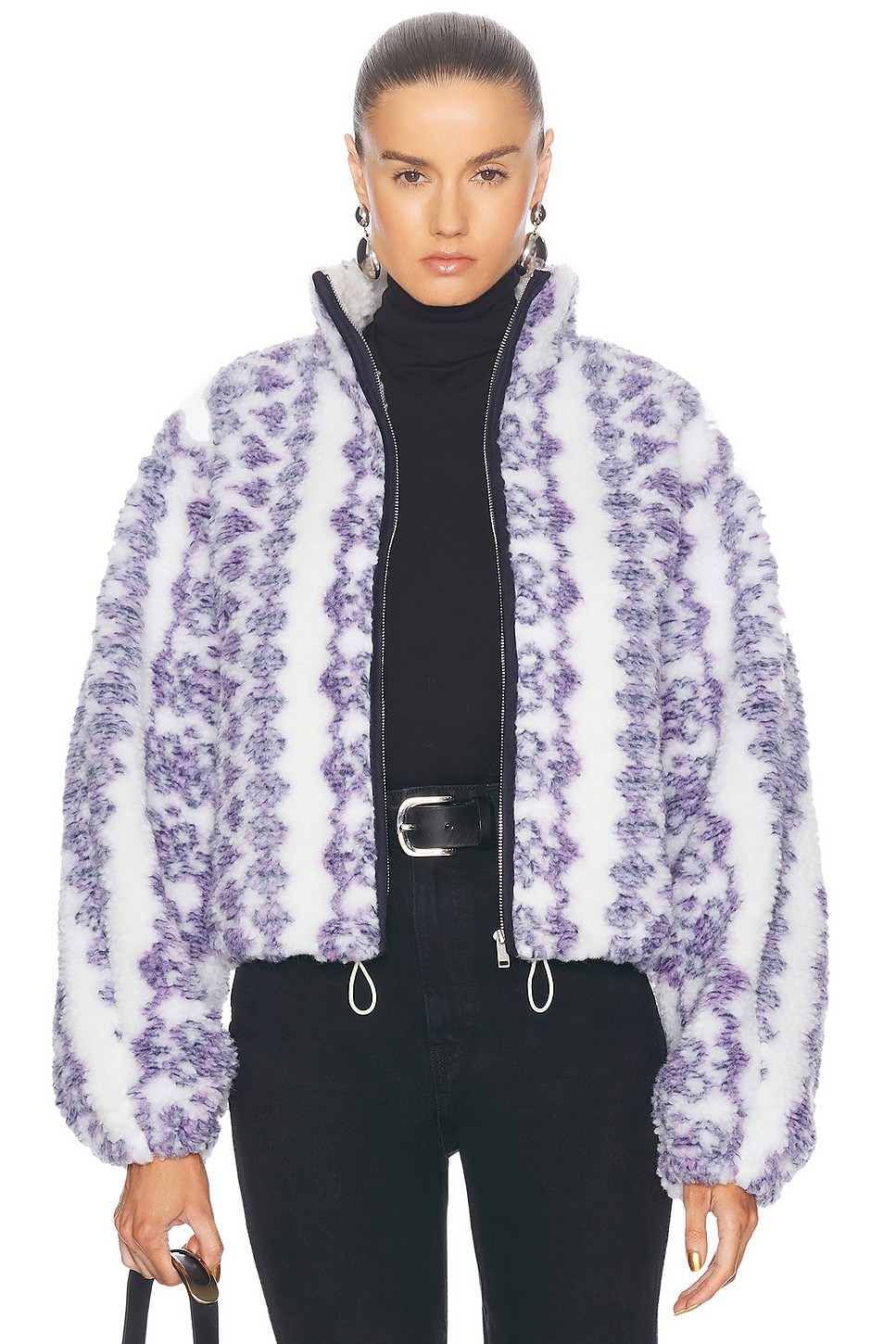 Image 1 of Isabel Marant Etoile Mackensy Jacket in Ecru & Purple