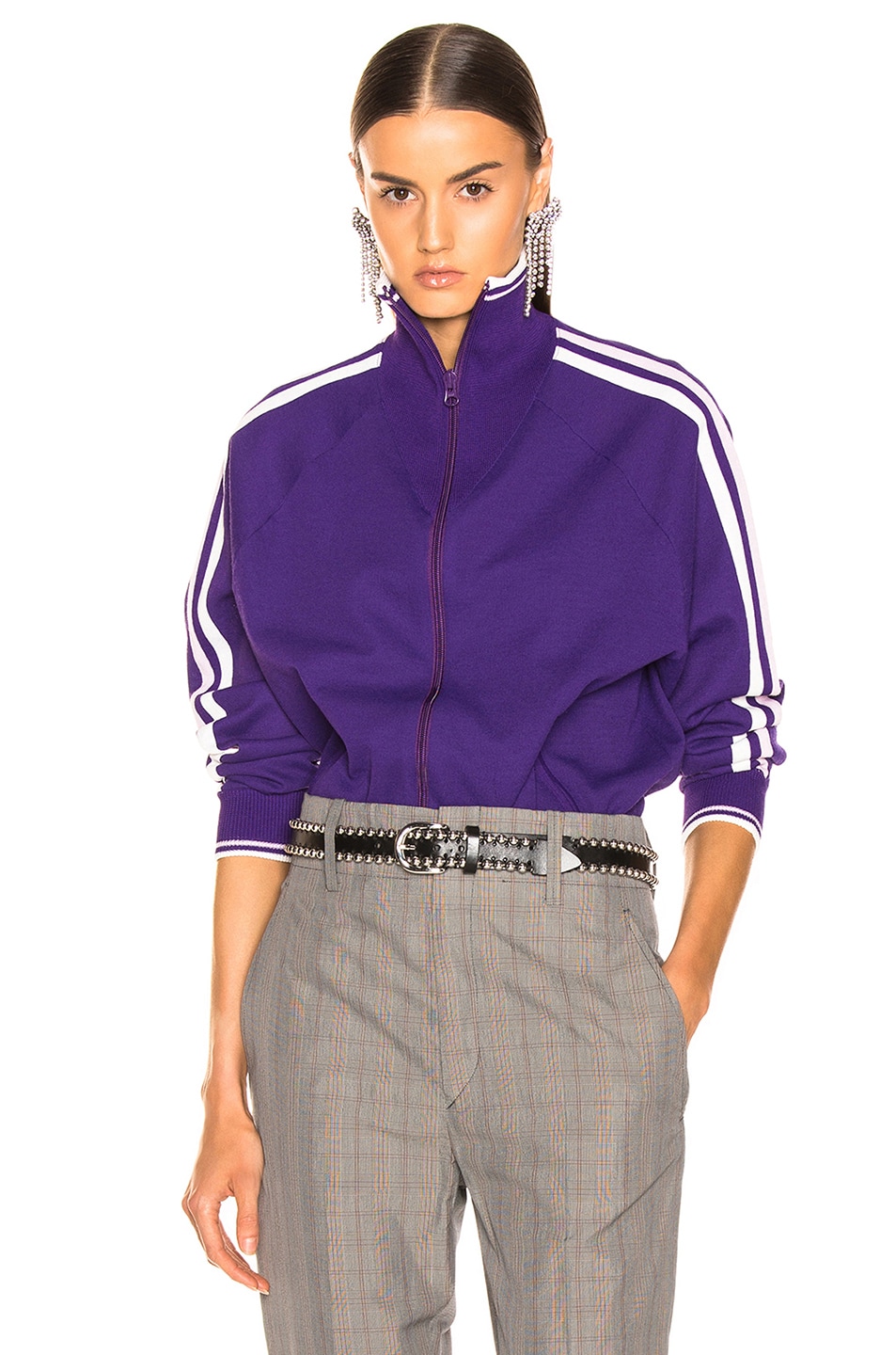 Image 1 of Isabel Marant Etoile Darcey Knit Jacket in Purple