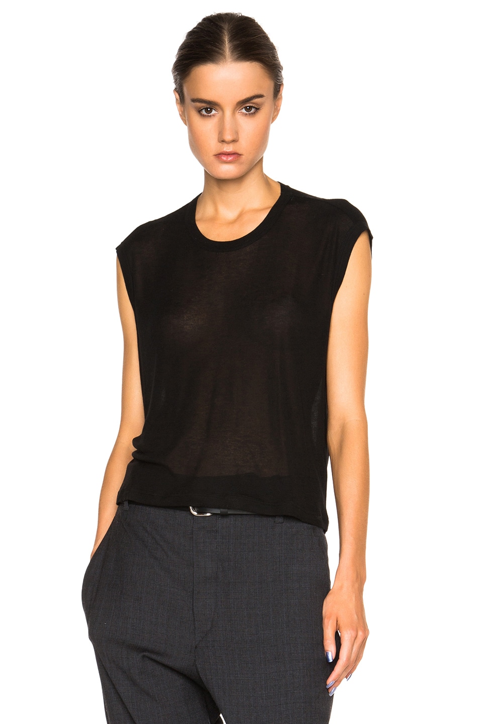 Image 1 of Isabel Marant Etoile Anette Cashmere Tee in Black