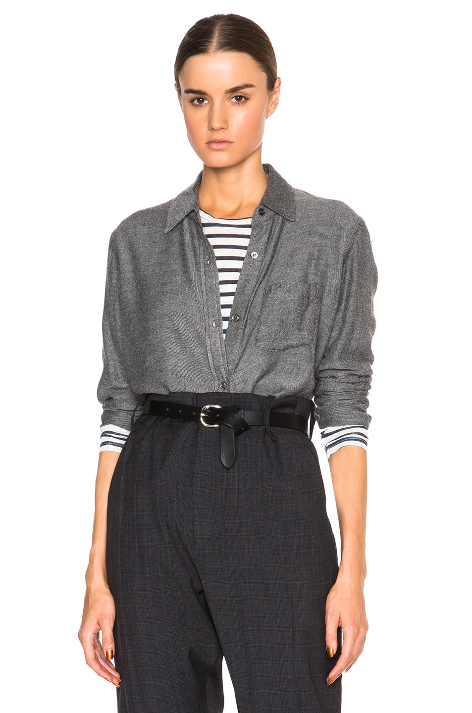Image 1 of Isabel Marant Etoile Pablo Tap Dance Shirt in Anthracite