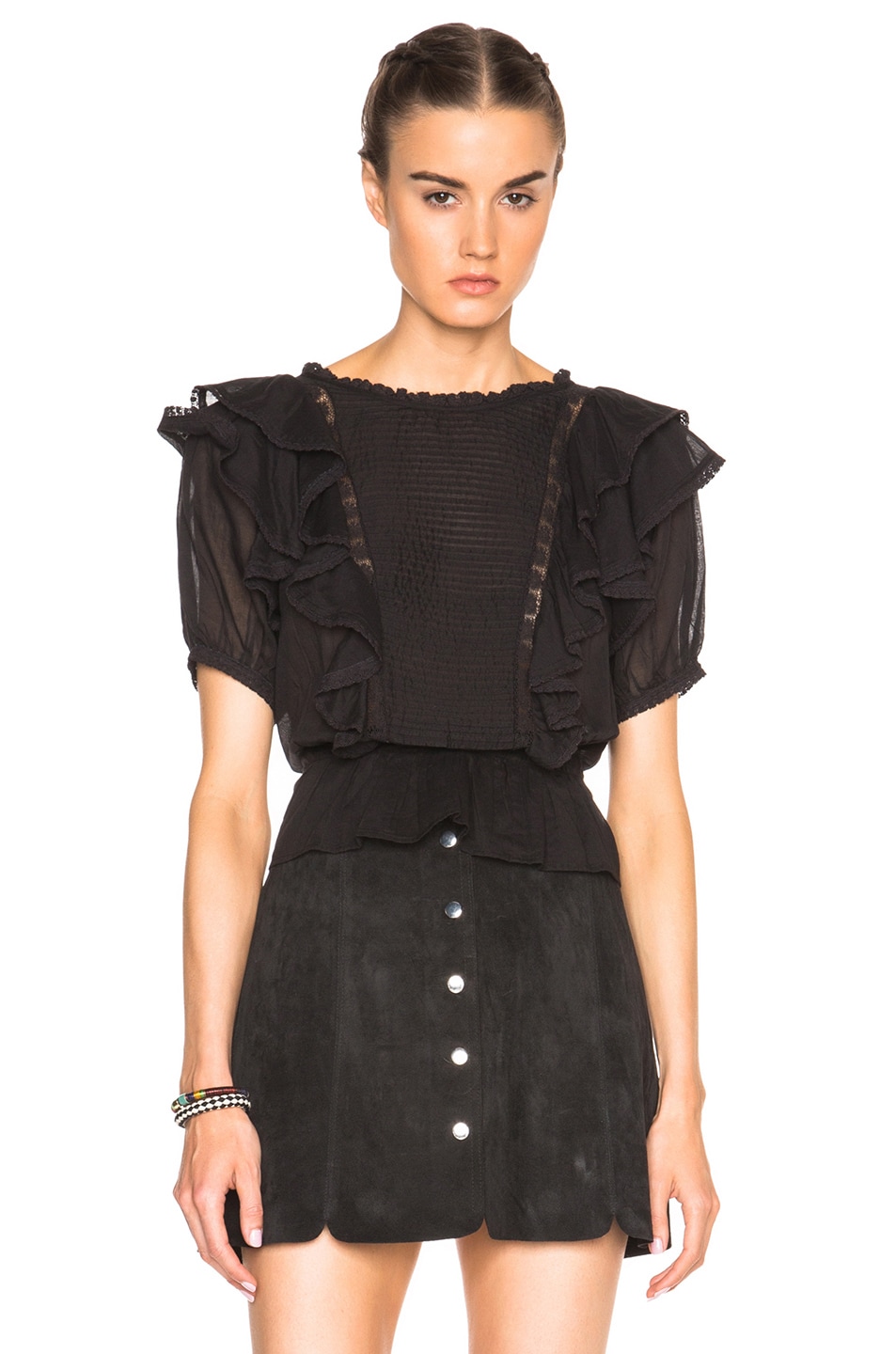 Image 1 of Isabel Marant Etoile Nathan Alice Items Top in Black