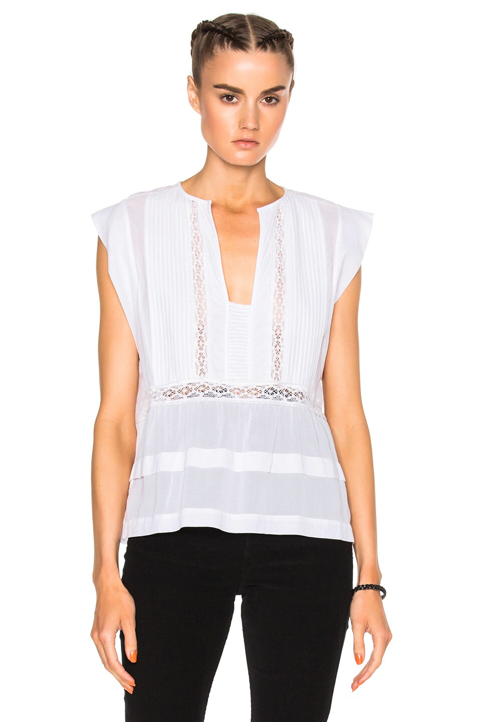 Image 1 of Isabel Marant Etoile Rodge Vintage Top in White