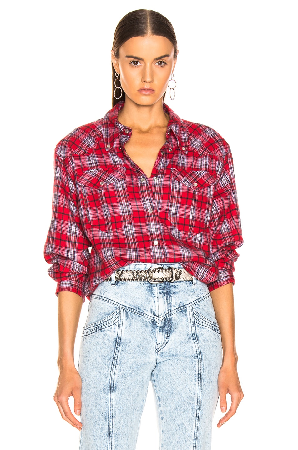 Image 1 of Isabel Marant Etoile Divana Shirt in Red