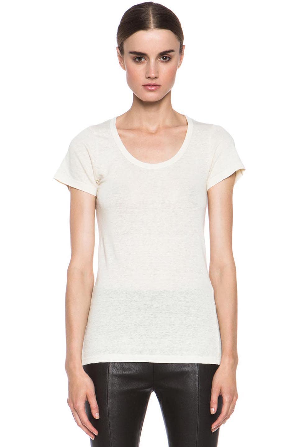 Isabel Marant Etoile Lust Linen Tee in Ecru | FWRD