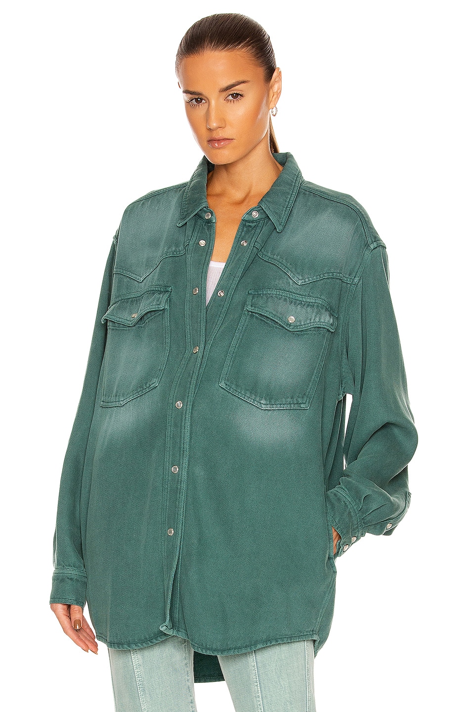 Image 1 of Isabel Marant Etoile Taniami Top in Celadon