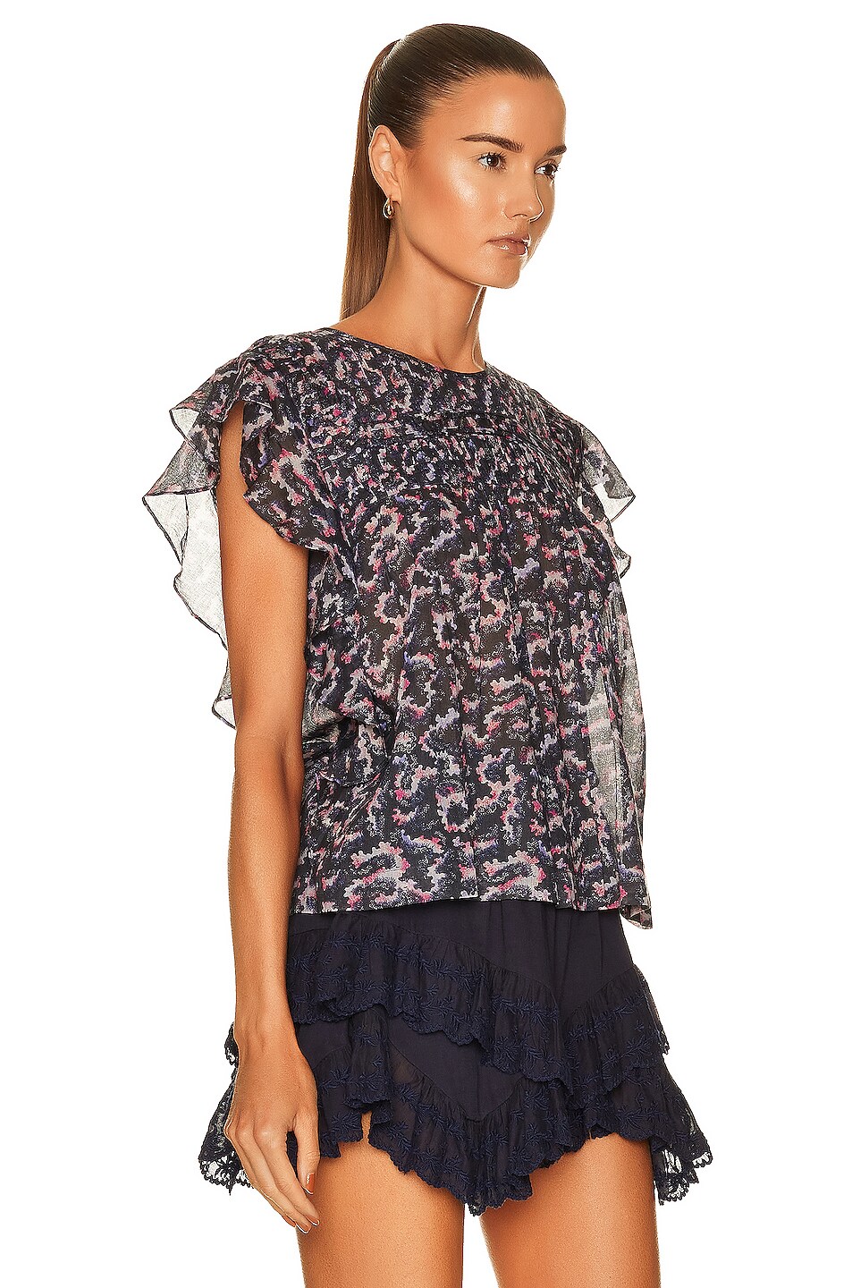 Isabel Marant Etoile Ilayona Top in Faded Black | FWRD