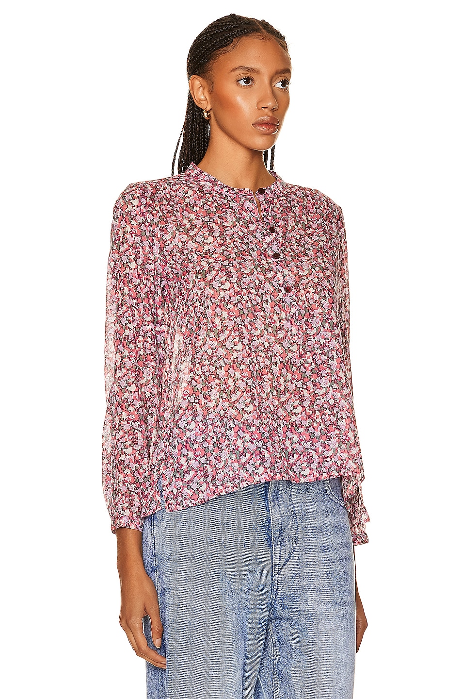 Isabel Marant Etoile Deep Chocolate Check Nockya Shirt L