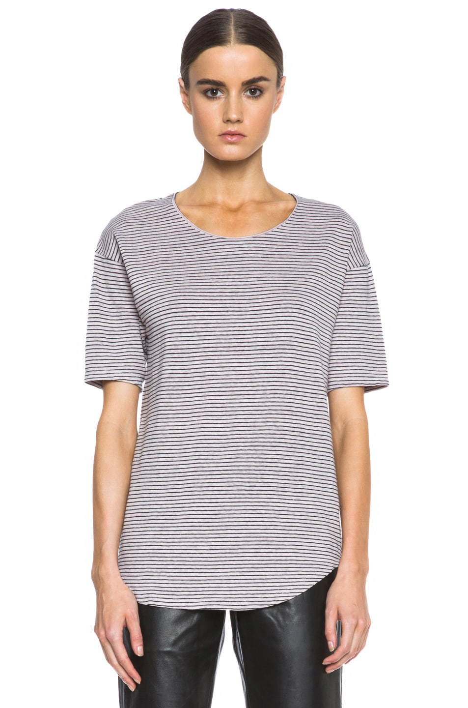 Image 1 of Isabel Marant Etoile Faxon Linen Tee in Light Pink