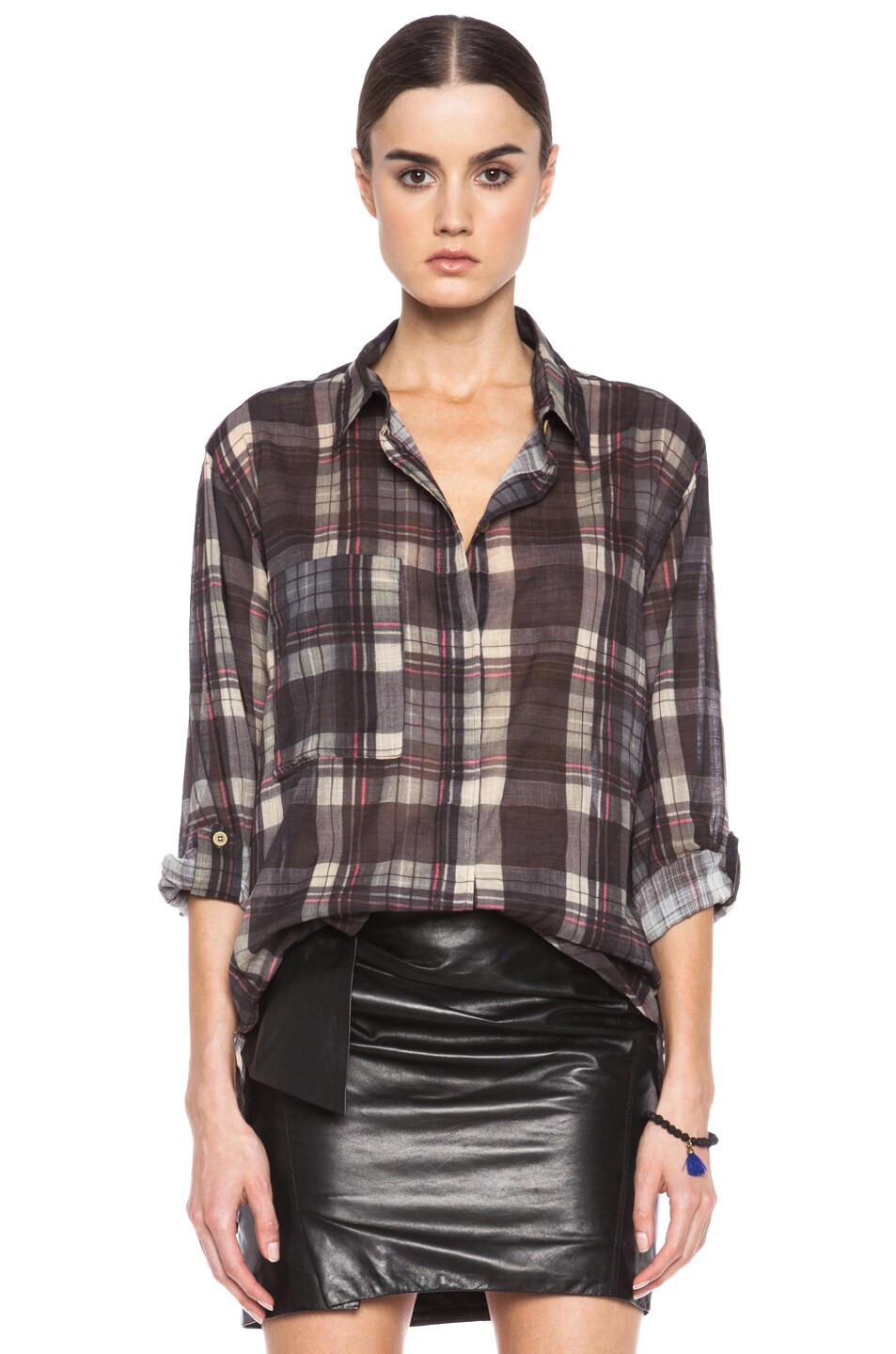 Image 1 of Isabel Marant Etoile Viane Cotton Top in Anthracite