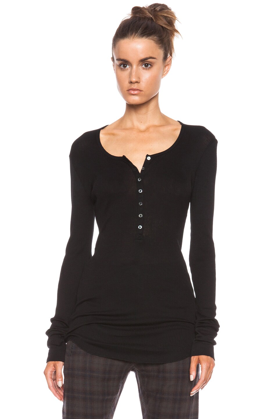 Image 1 of Isabel Marant Etoile Lamy Cotton Top in Black
