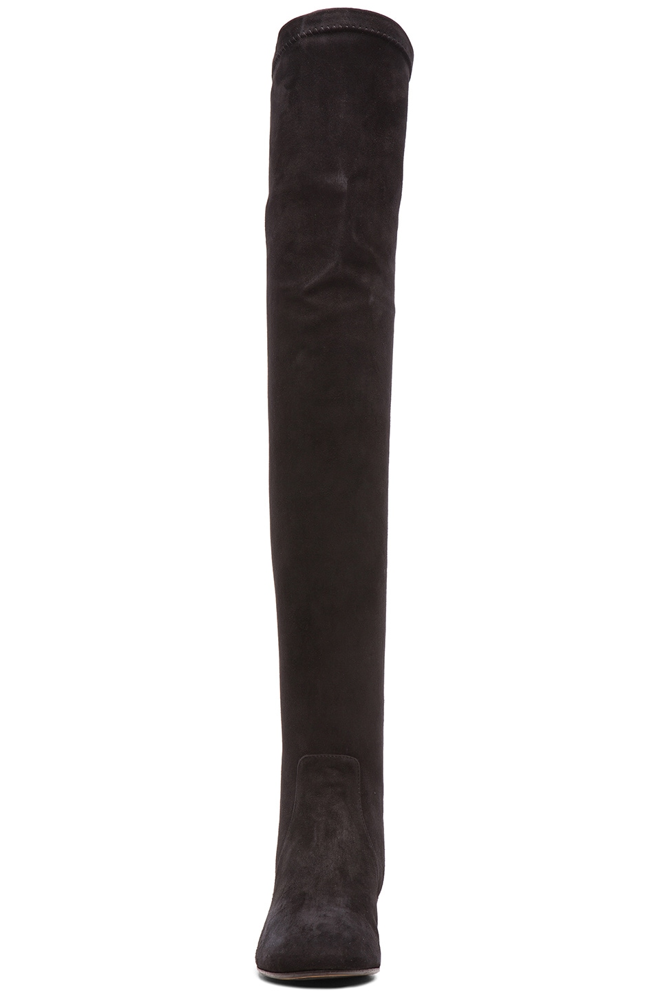 Isabel Marant Etoile Brenna Over the Knee Suede Boots in Black FWRD